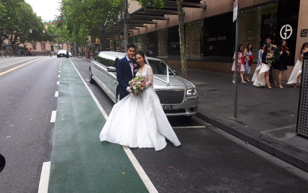 Silver Wedding Limo Hire Melbourne – Summer Wedding in the City